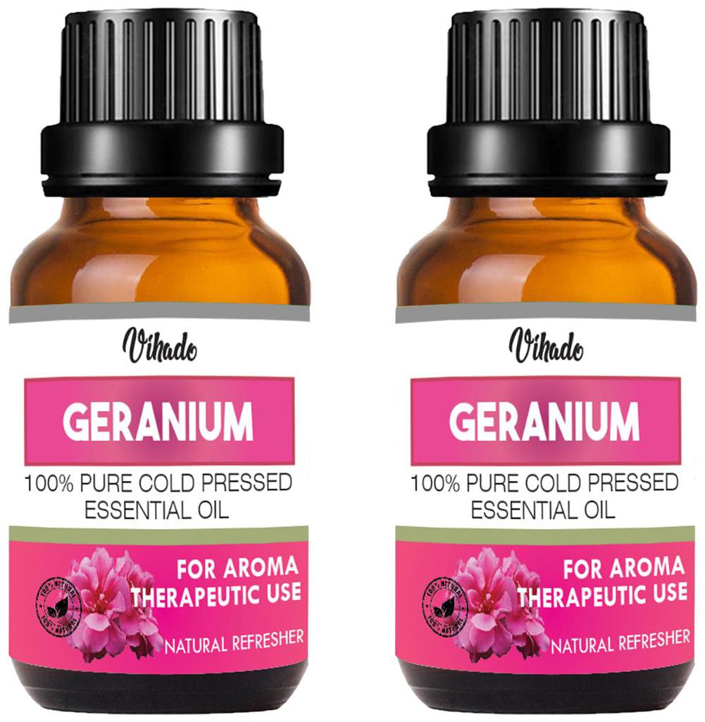 

Vihado Geranium Essential Oil Pure Natural Oil (15 ml) (Pack of 2)