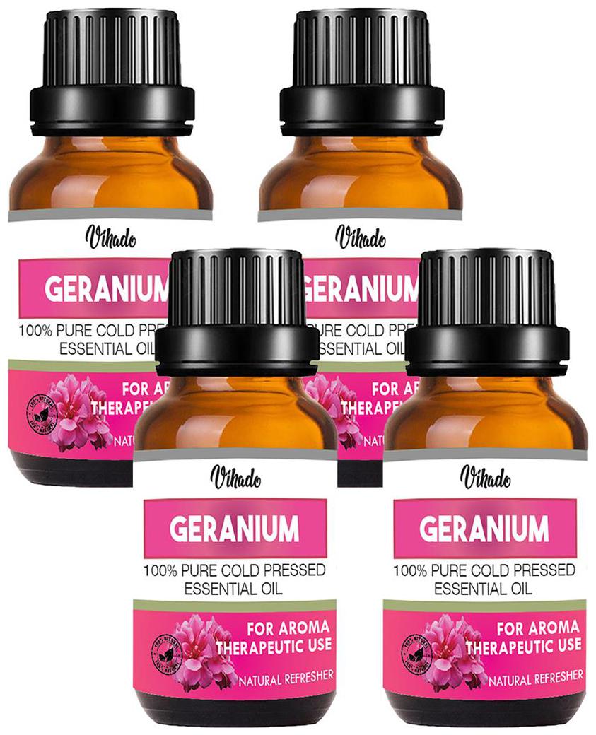 

Vihado Geranium Essential Oil Pure Natural Oil (30 ml) (Pack of 4)