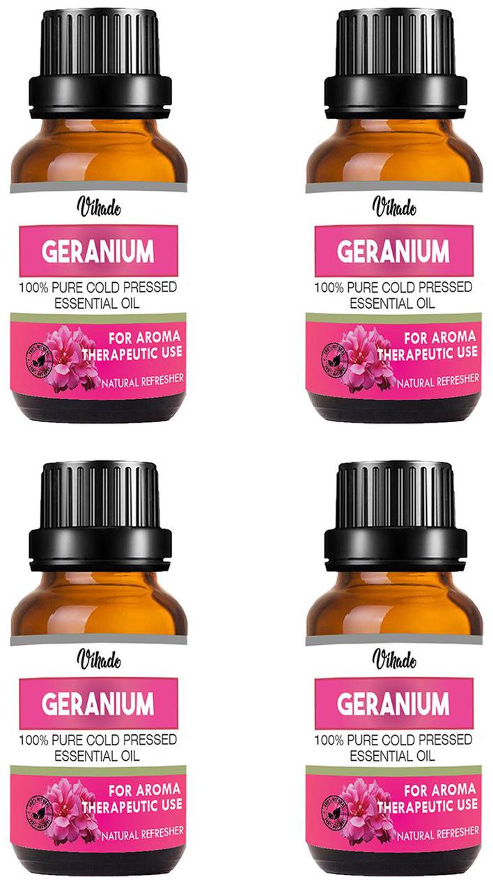 

Vihado Geranium Essential Oil 100 Pure Natural Undiluted (10 ml) (Pack of 4)