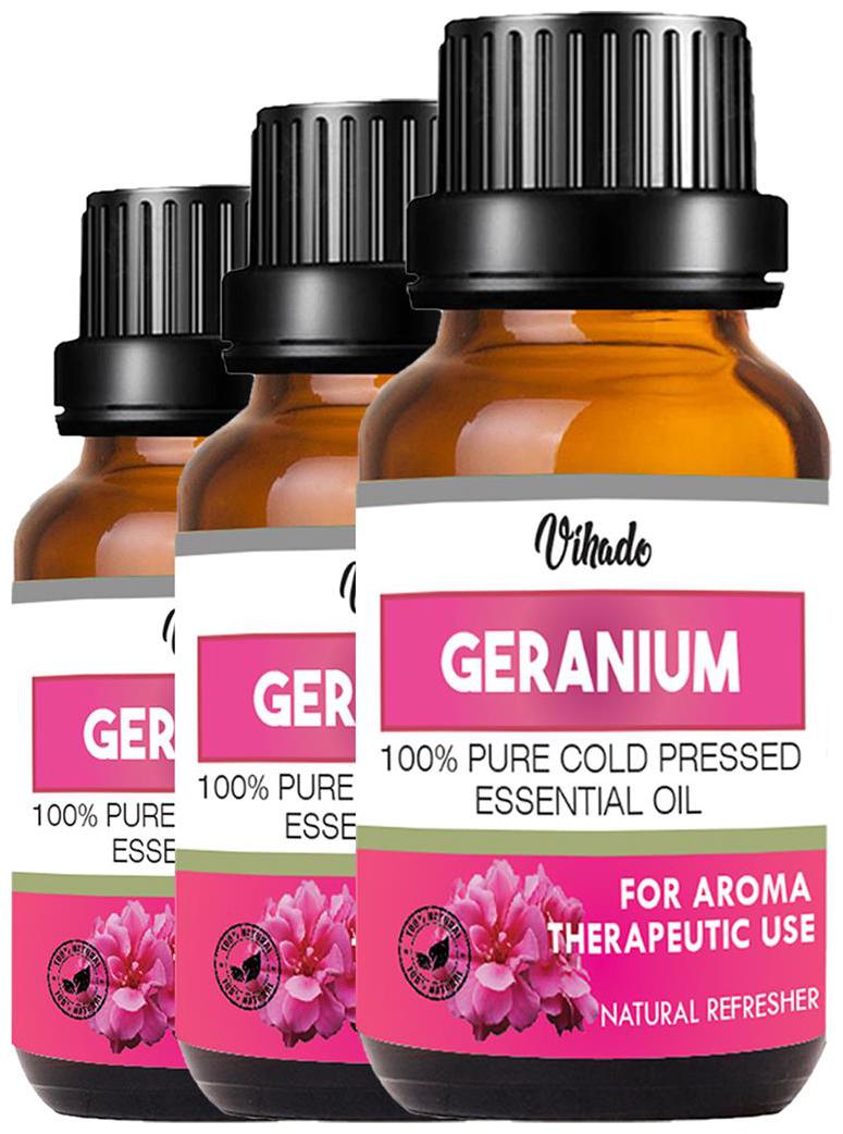 

Vihado Geranium Essential Oil 100 Pure Natural Undiluted (20 ml) (Pack of 3)