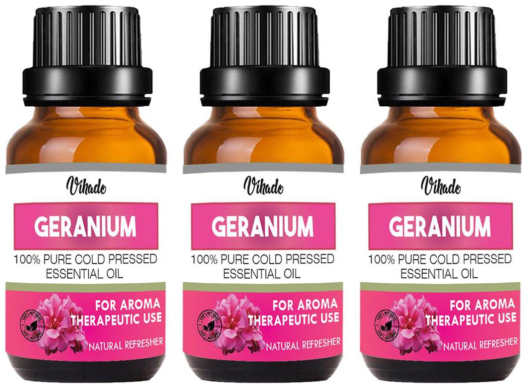 

Vihado Geranium Essential Oil 100 Ayurvedic (18 ml) (Pack of 3)