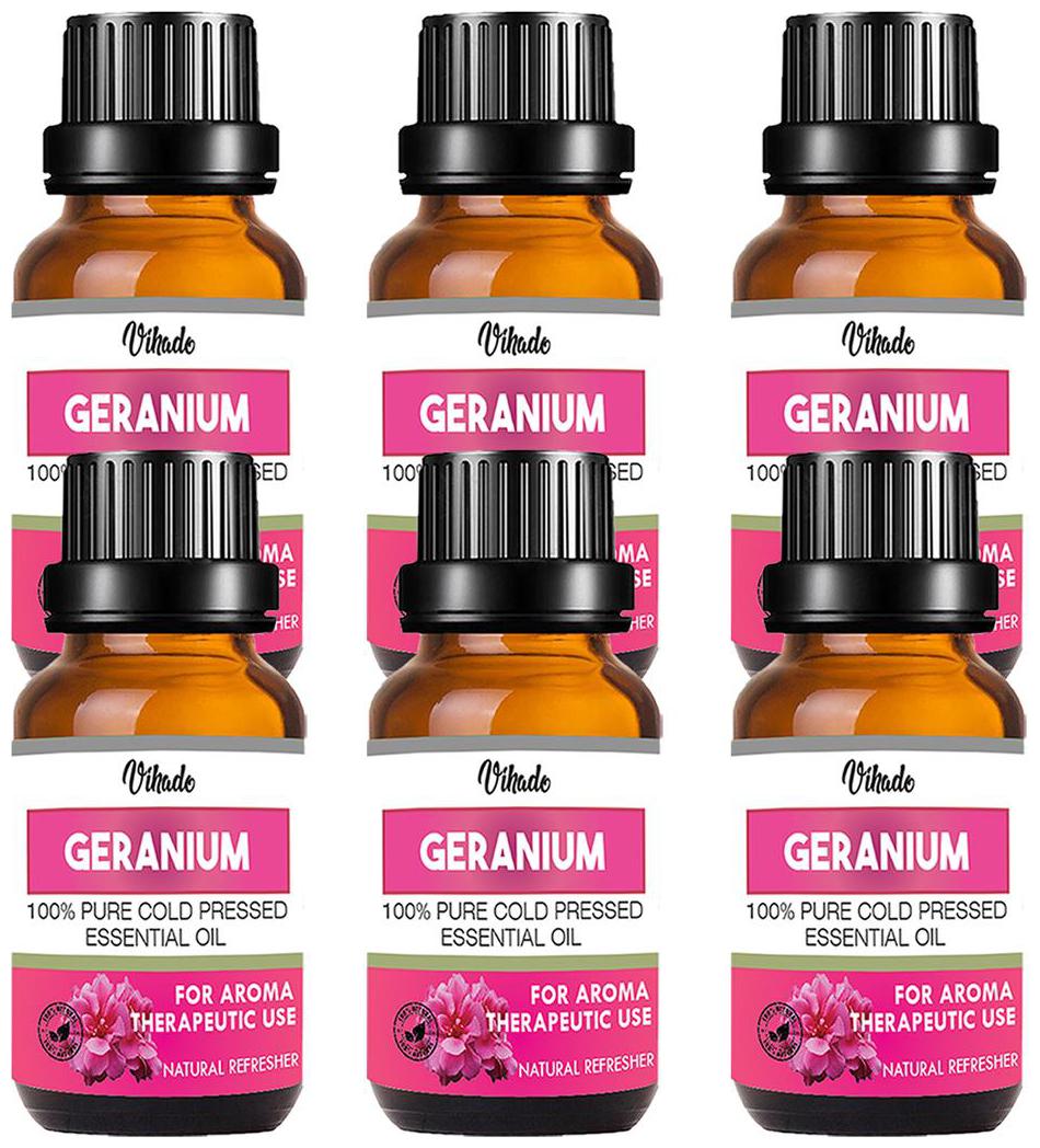 

Vihado Geranium Essential Oil Pure Natural Oil (10 ml) (Pack of 6)
