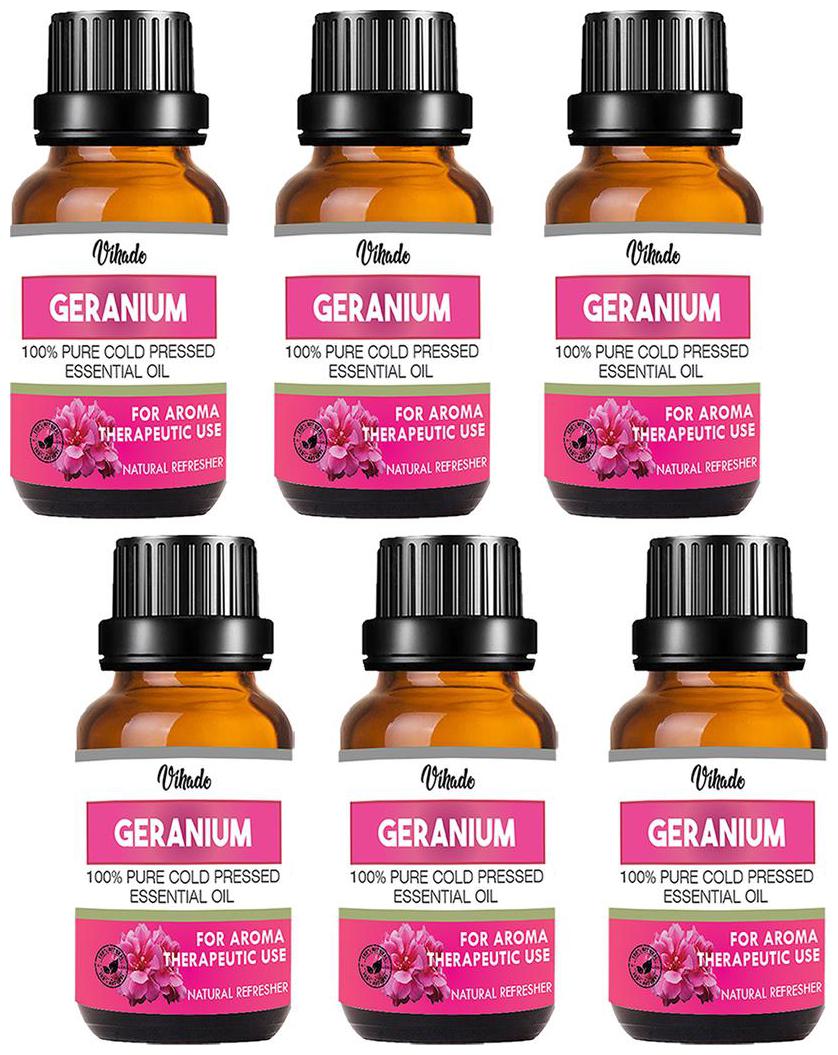 

Vihado Geranium Essential Oil 100 Ayurvedic (25 ml) (Pack of 6)