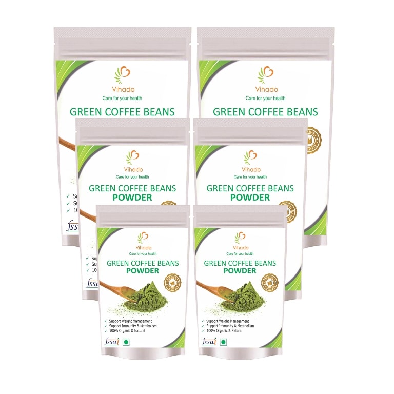 

Vihado Green Coffee Beans Powder 50g (Pack of 6)