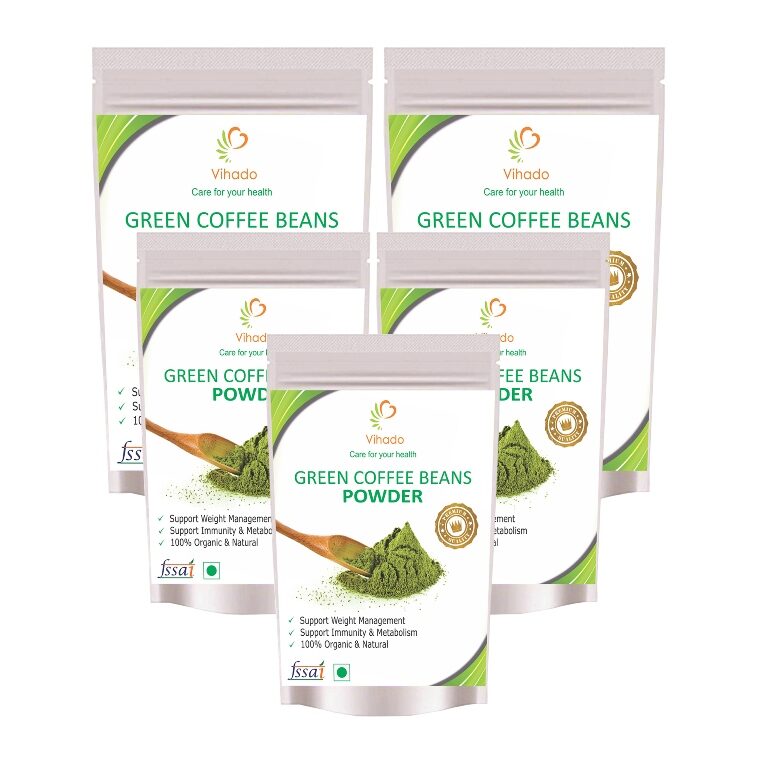 

Vihado Green Coffee Beans Powder 250g (Pack of 5)