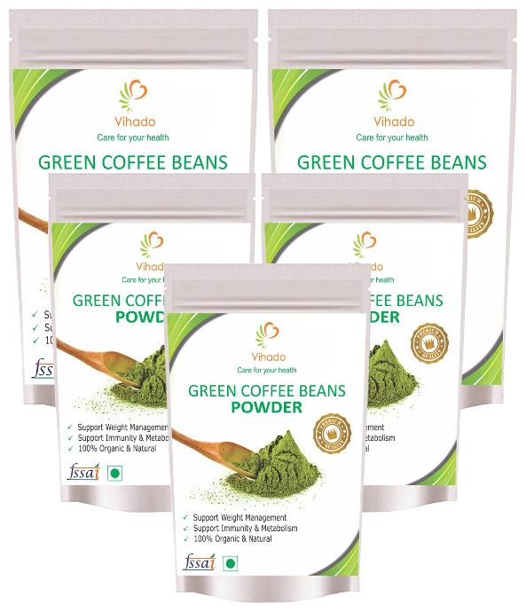 

Vihado green Coffee Beans Powder 100 g ( Pack of 5 )