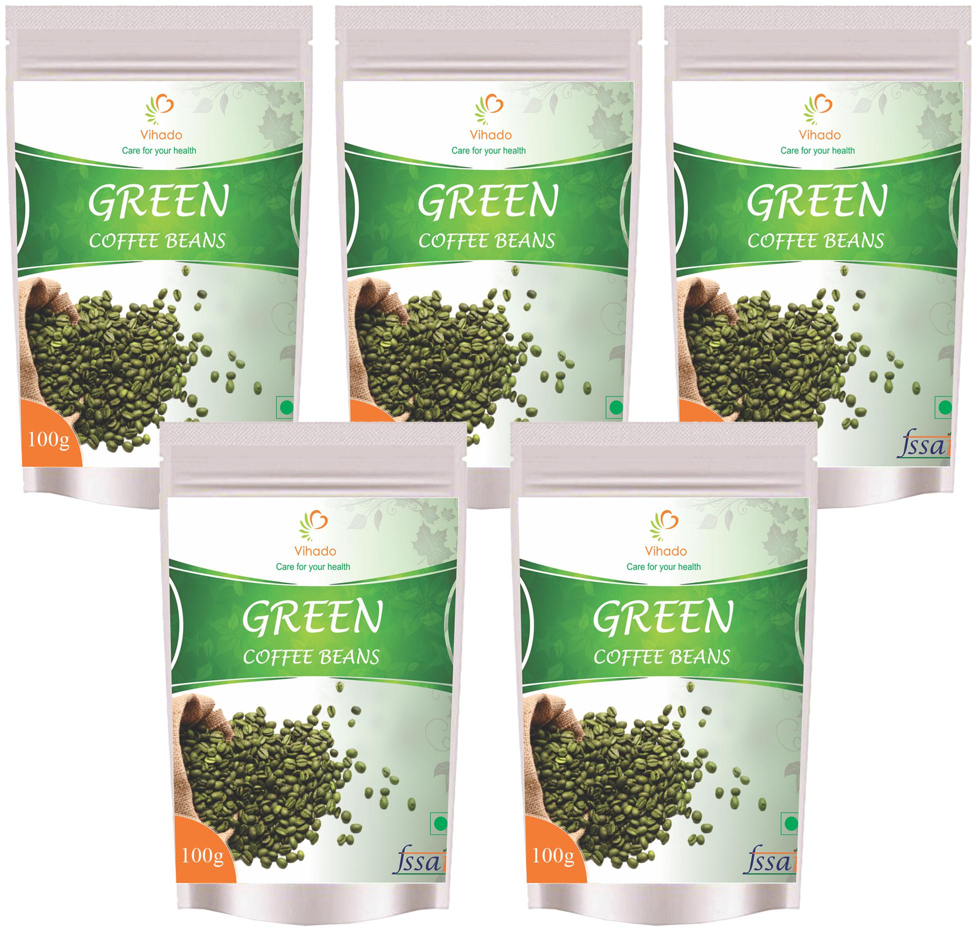 

Vihado green Coffee Beans 100 g ( Pack of 5 )