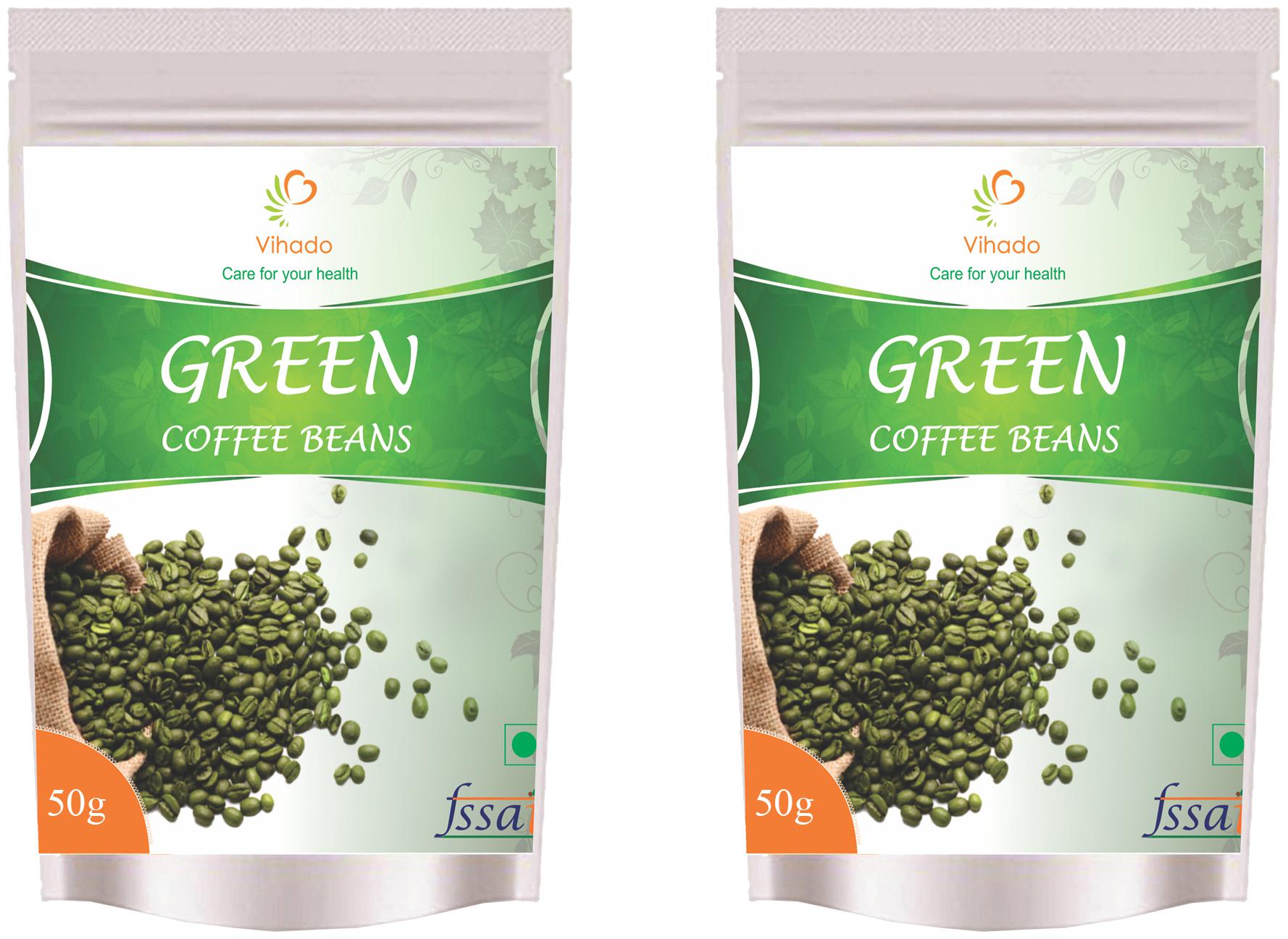 

Vihado green Coffee Beans 50 g (Pack Of 2)