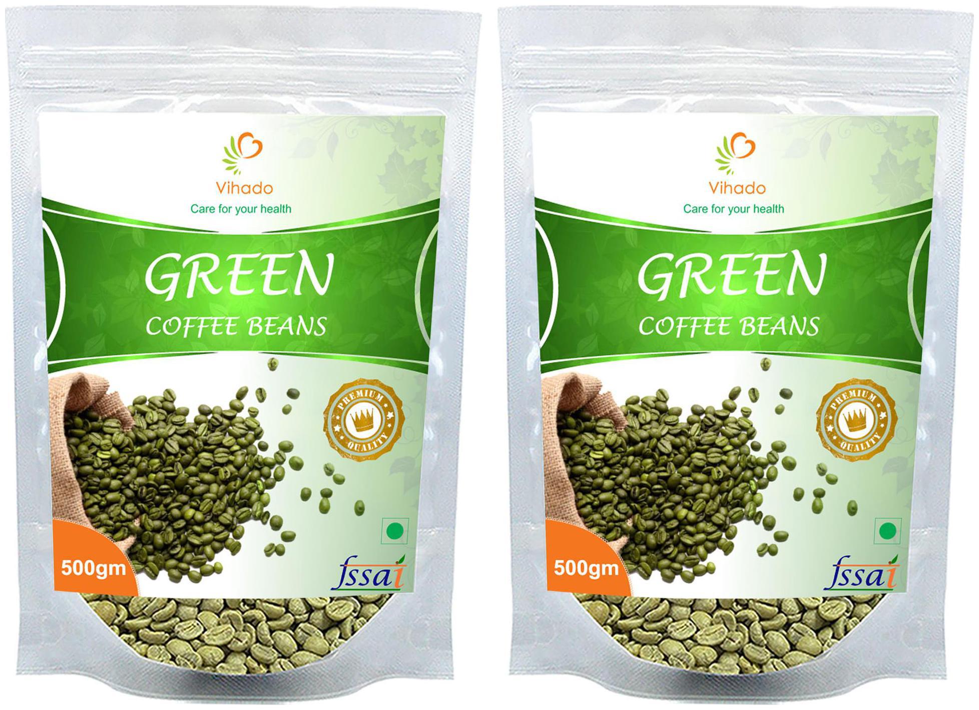 

Vihado Premium Quality Green Coffee Beans Natural Pure Organic And Effective For Weight Loss (2 Pack of 500 g)