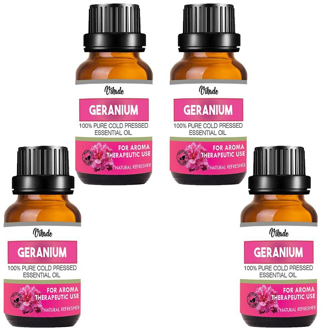 

Vihado Premium 100 Pure Geranium oil Essential Oil (30 ml) (Pack of 4)