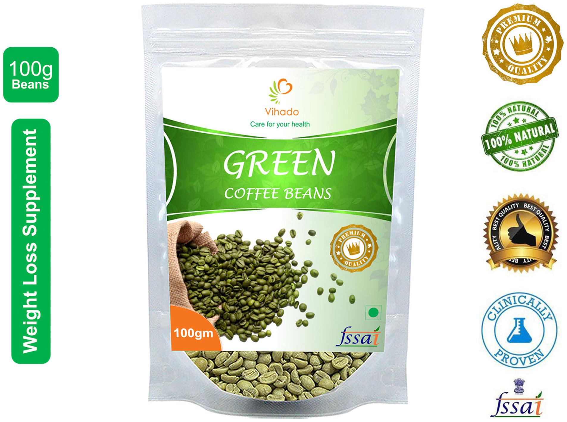 

Vihado Premium Quality Organic Green Coffee Beans(1 Pack of 100g) For Natural Weight Loss