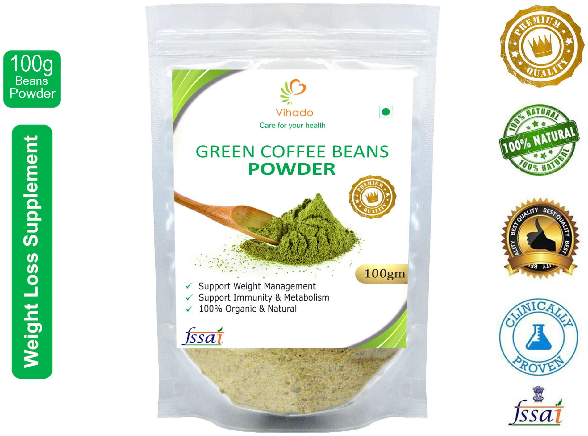 

Vihado Premium Quality Organic Green Coffee Powder(1 Pack of 100g) For Natural Weight Loss