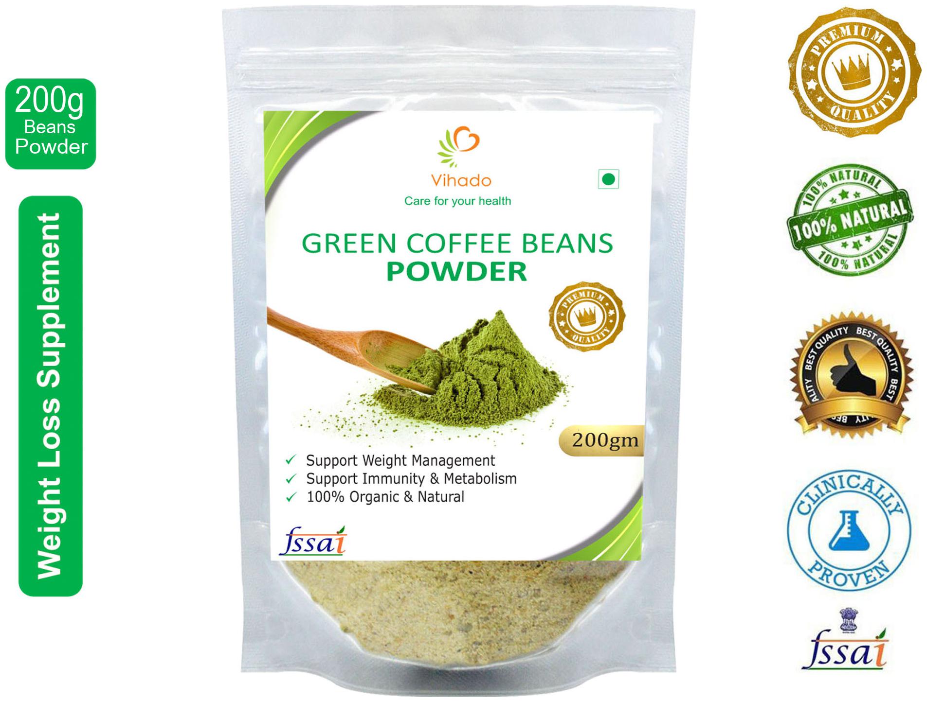 

Vihado Premium Quality Organic Green Coffee Powder(1 Pack of 200g) For Natural Weight Loss
