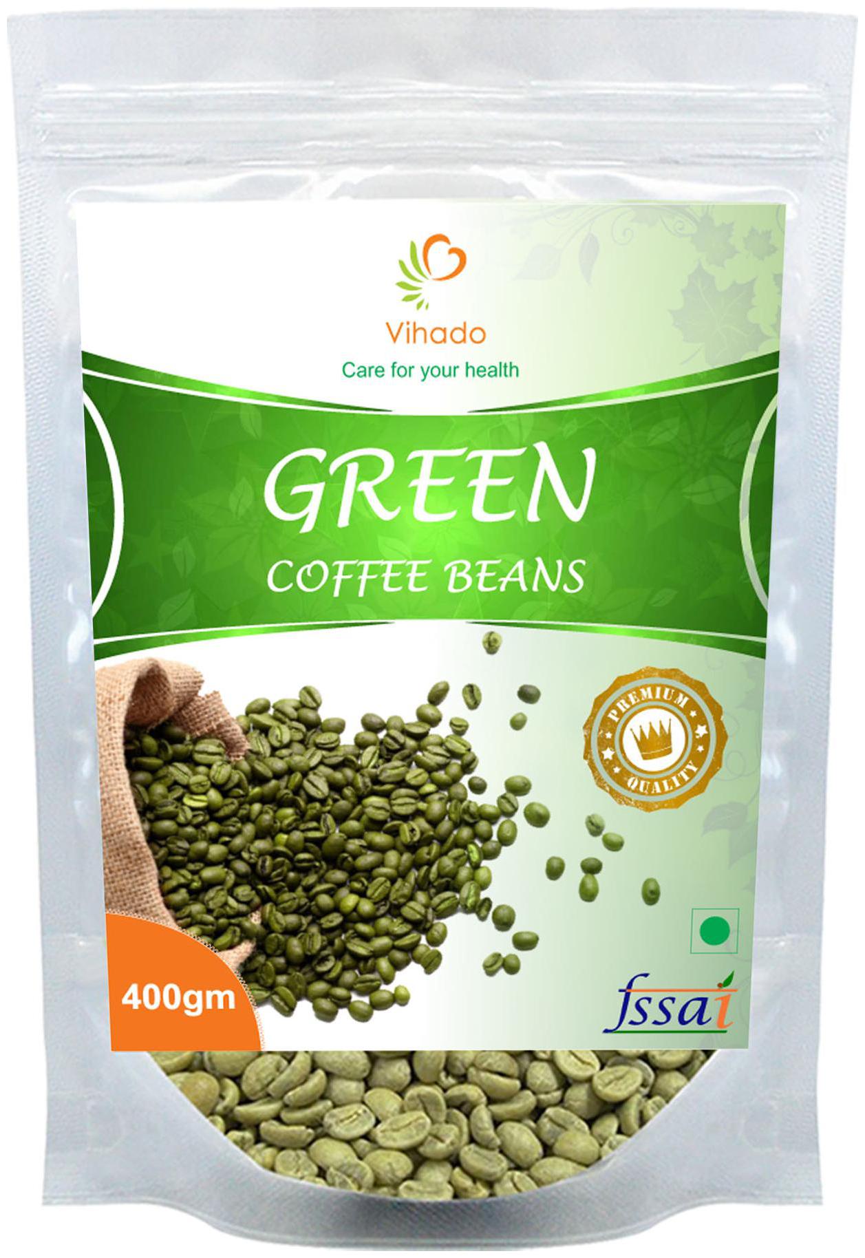 

Vihado Premium Quality Green Coffee Beans Natural Pure Organic And Effective For Weight Loss (1 Pack of 400 g)