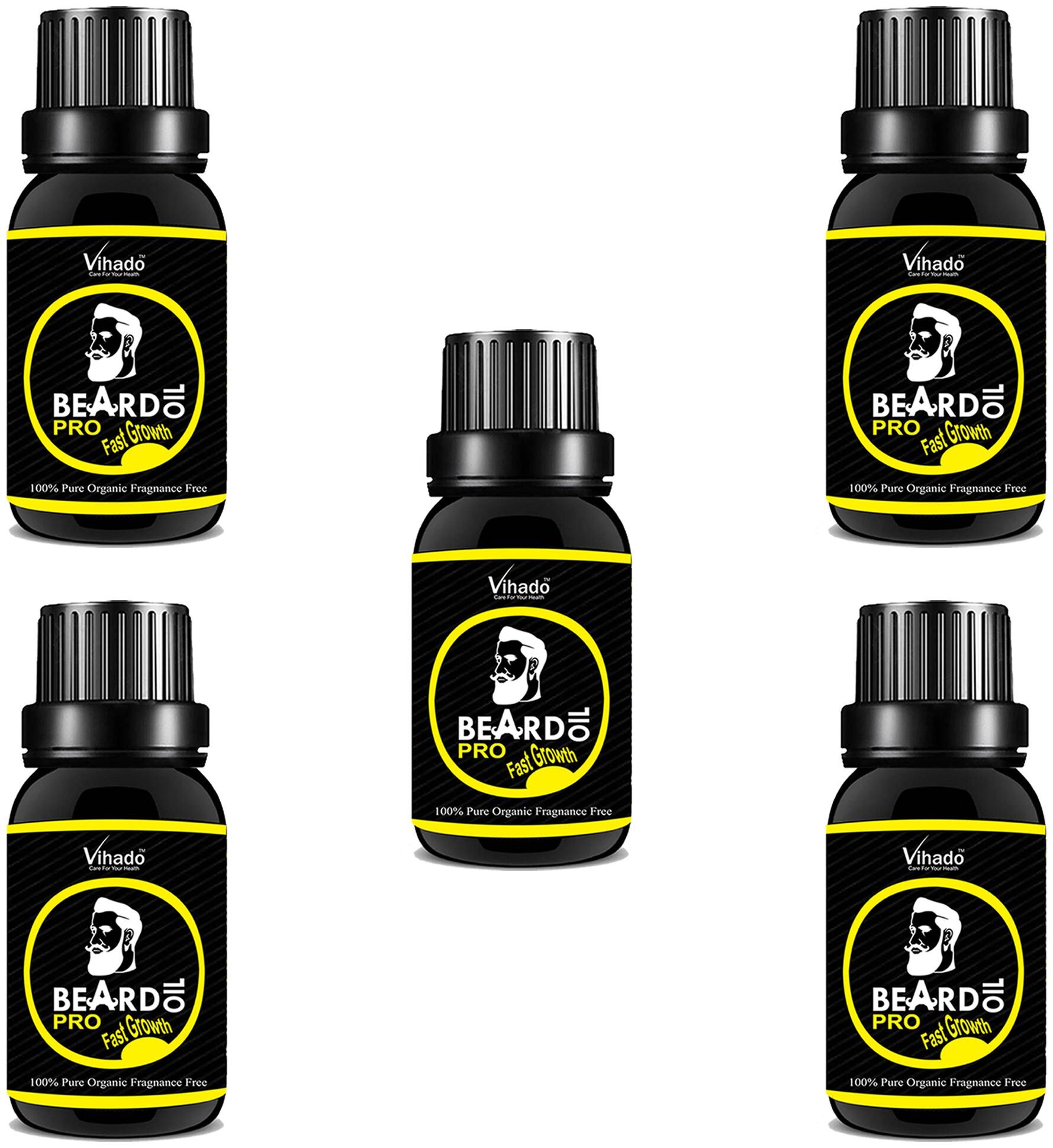 

Vihado PRO Faster Growth Beard Growth Hair Oil (10 ml) (Pack of 5)