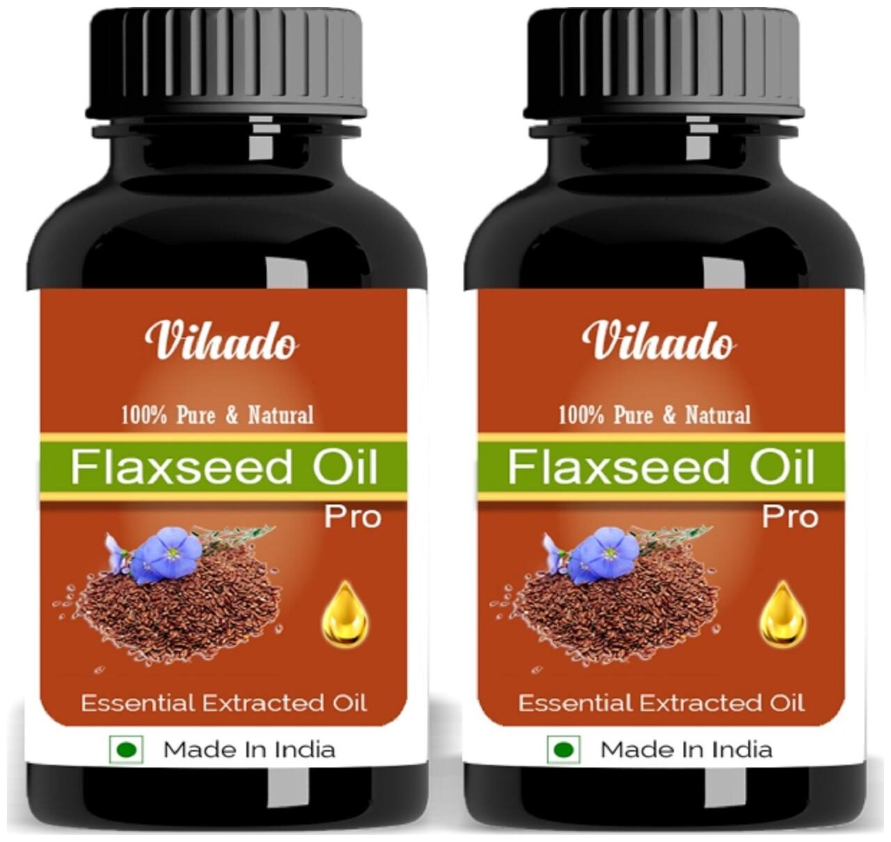 

Vihado Pure Natural Flaxseed Oil 30 ml Pack of 2