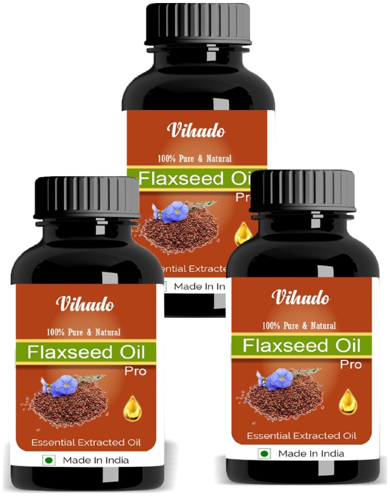 

Vihado Pure Natural Flaxseed Oil 25 ml (Pack of 3)