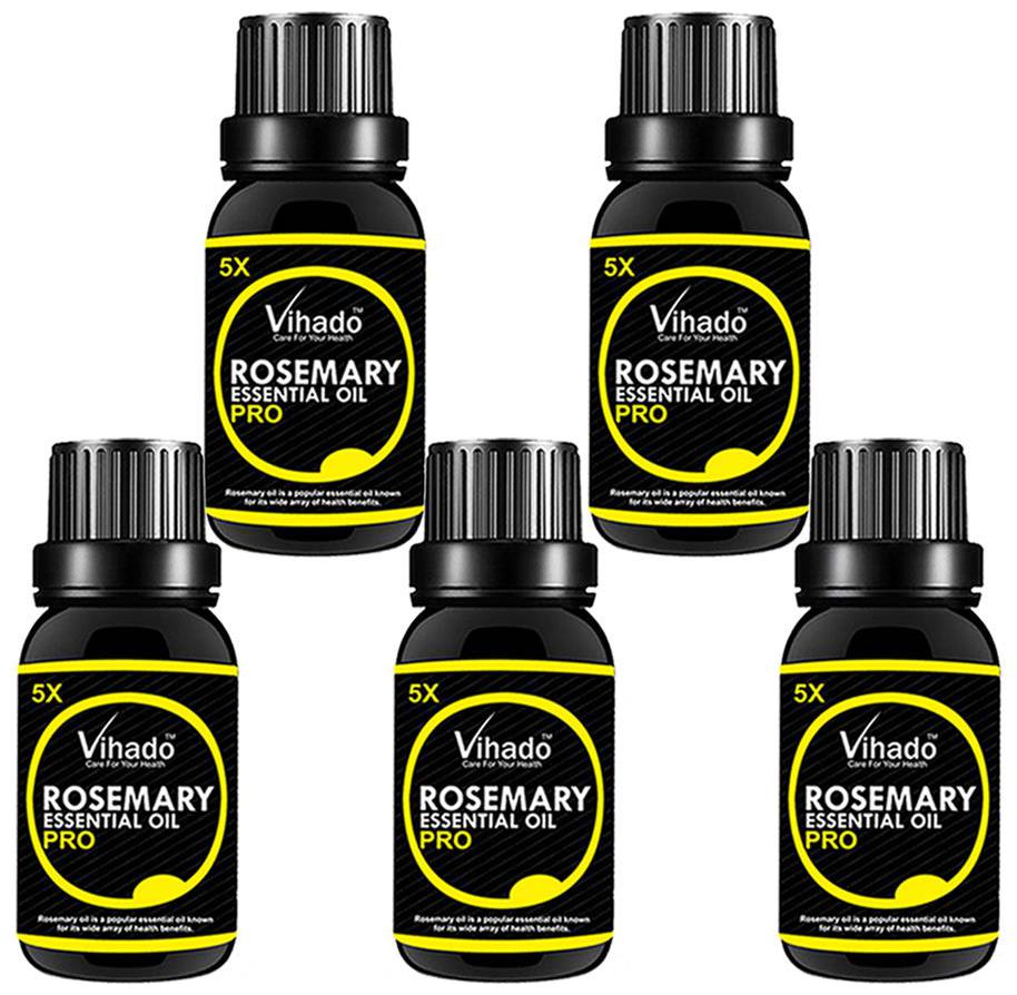 

Vihado Rosemary Pure Essential Oil 5x Fast (10 ml) (Pack of 5)