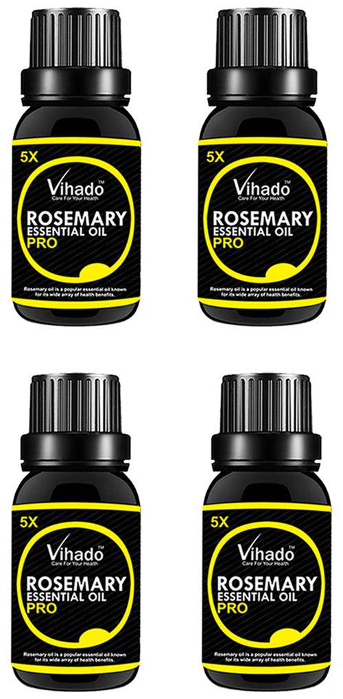 

Vihado Rosemary Essential Oil 5x Fast (10 ml) (Pack of 4)