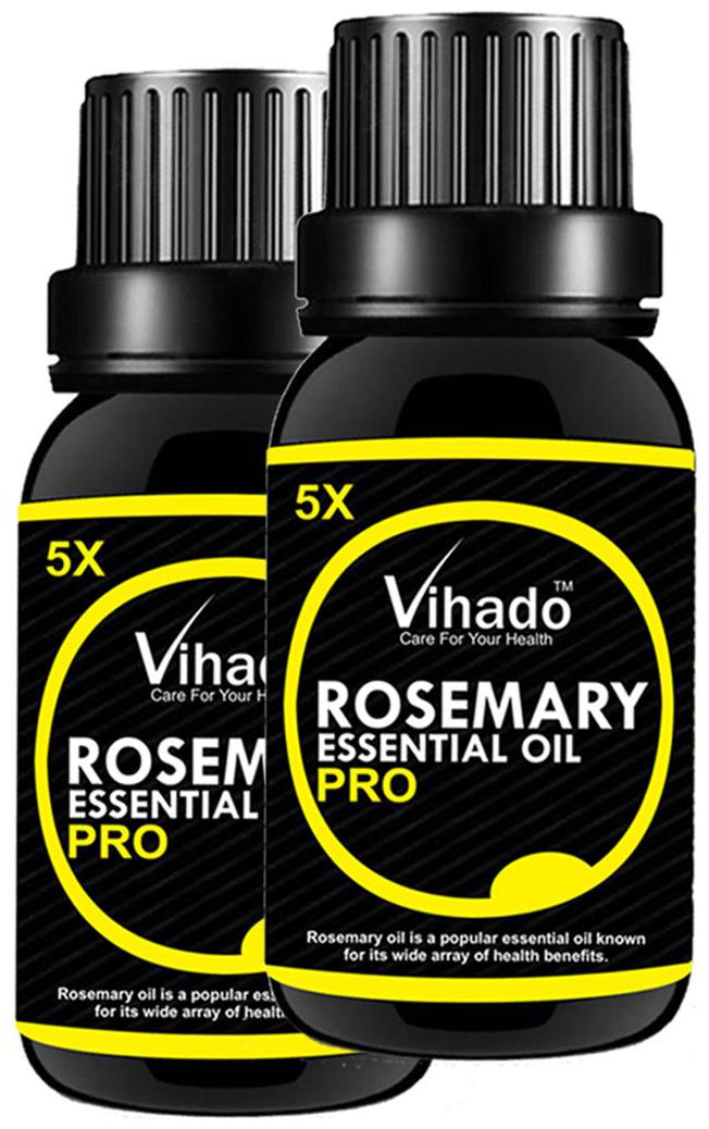 

Vihado Rosemary Pure Essential Oil 5x Fast (15 ml) (Pack of 2)