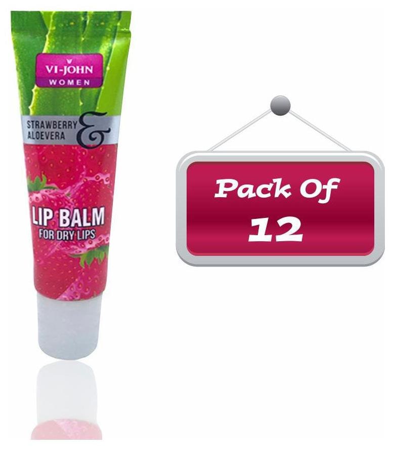 

VIJOHN LIP BALM STRAWBERRY ALOEVERA 10 g (Pack of 12)