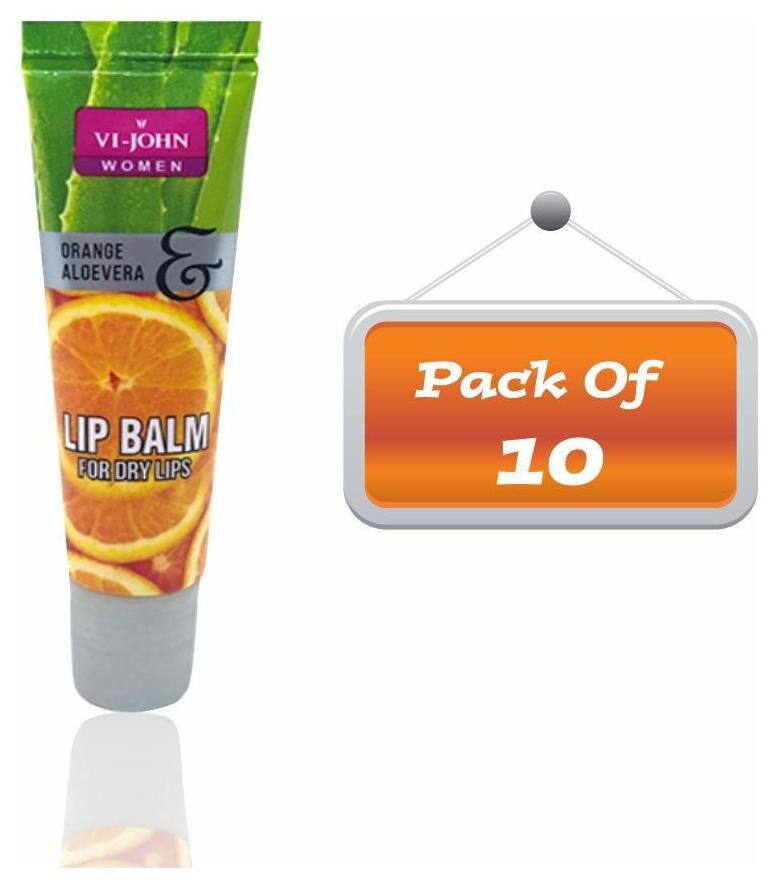 

VIJOHN LIP BALM ORANGE ALOEVERA 10 g (Pack of 10)