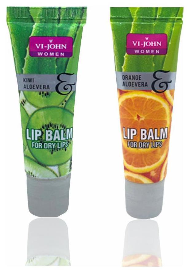

VIJOHN LIP BALM ORANGE ALOEVERA KIWI ALOEVEREA 10g PACK OF 10 (Each 5)