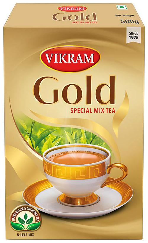 

Vikram Gold Special Mix tea with 5 unique upper assam leaves 500 g