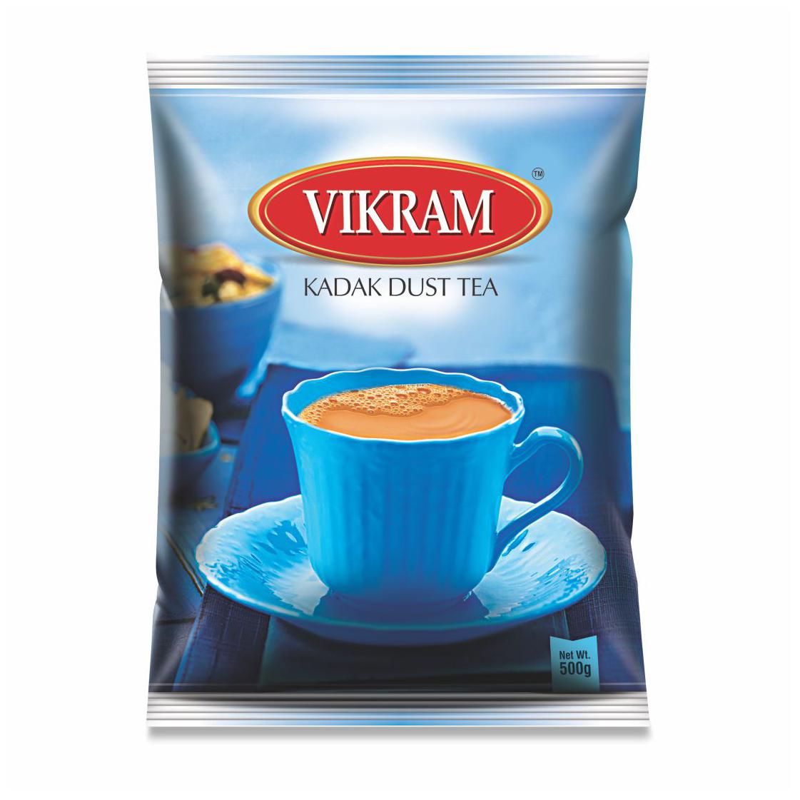 

Vikram Kadak Dust Tea Strong Bold And Rich Flavour Perfect Morning Tea 500G (Pack Of 1)