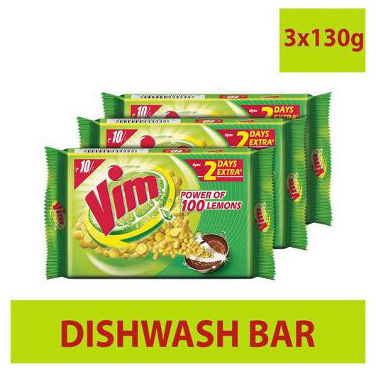 

Vim Dishwash Bar 130 g Pack of 3