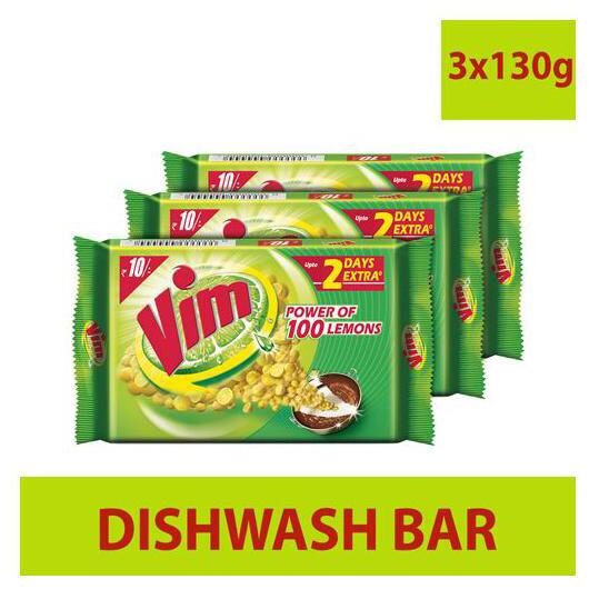 

Vim Dishwash Bar 130 g Pack of 3