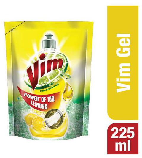 

Vim Dishwash Gel - Lemon 225 ml
