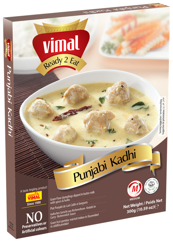 

Vimal Ready to Eat Delicious Panjabi Kadhi Instant Mix Panjabi Vegetarian Meal with No Added Preservative and Colours - 300g