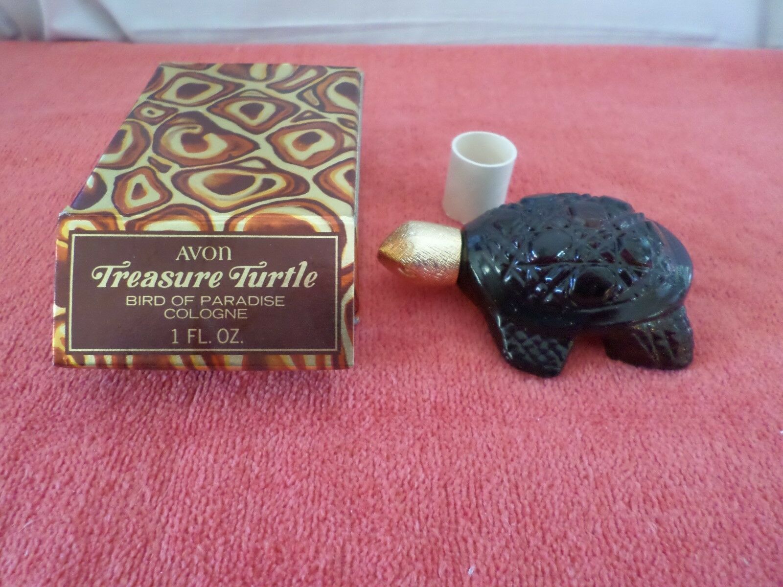 

VINTAGE - AVON TREASURE TURTLE - BIRD OF PARADISE COLOGNE - 1 0 FL OZ - NIB