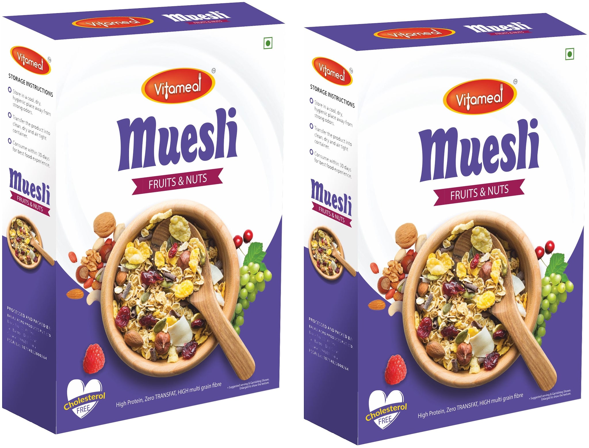 

VitaMeal Muesli Fruit and Nuts 400 g (Pack of 2)