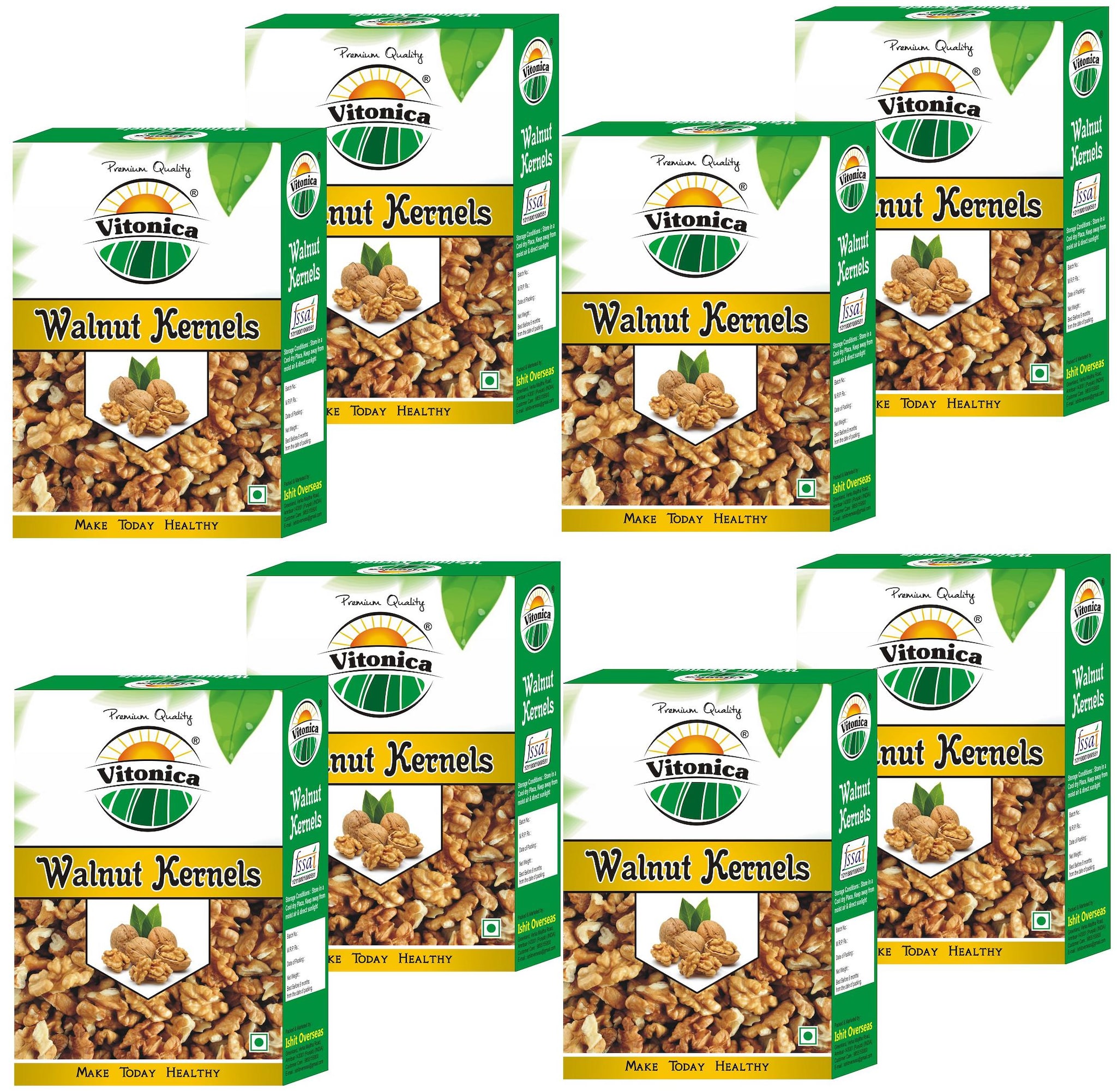 

Vitonica Premium Walnut Kernel Snow White 200g Each (Pack of 8)