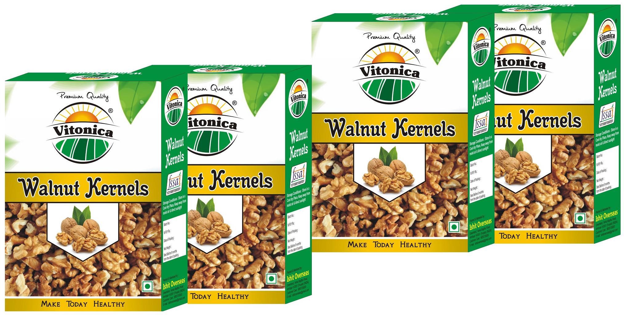 

Vitonica Premium Walnut Half Giri (Fresh and Good Taste)- 200g( Pack of 4)
