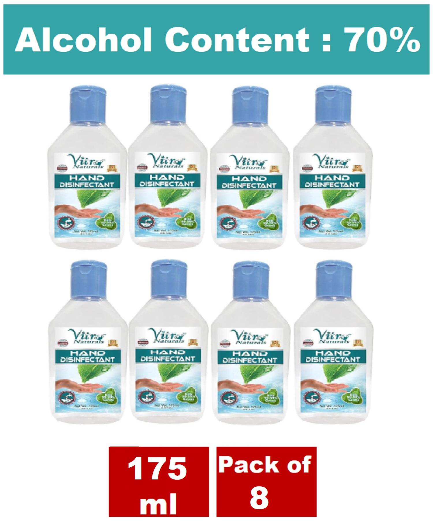 

Vitro Hand Disinfectant 70 Alcohol 175ml Each (Sanitiser) ( Pack of 8 )