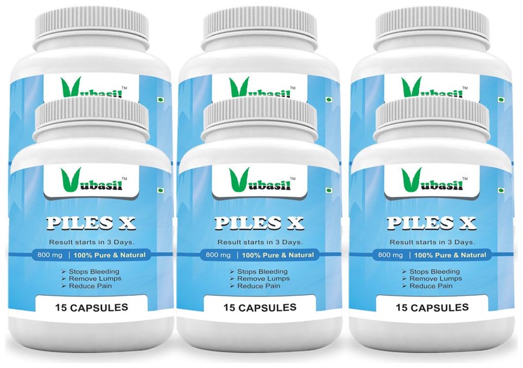 

Vubasil Pure Herbal Piles X Hemorrhoids Fissures Bawasir Care Piles Relief Stops Blood Reduces Pain Swelling Repairs Internal Veins Prevents Constipation Immunity Booster Organic Veg (90 Capsules)