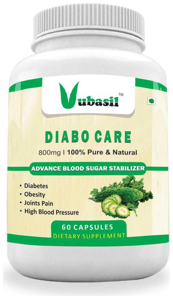

Vubasil 100 Pure Organic Diabetes Medicine (Jamun Karela Gymnema Ashwagandha) Reduces Joint Pains Fights Diabetes Sugar Knocker Controls Obesity Stabilizes Sugar BP Immunity Booster (60 Capsules)