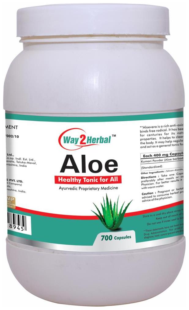 

Way2herbal Aloe 700 Capsules Pack