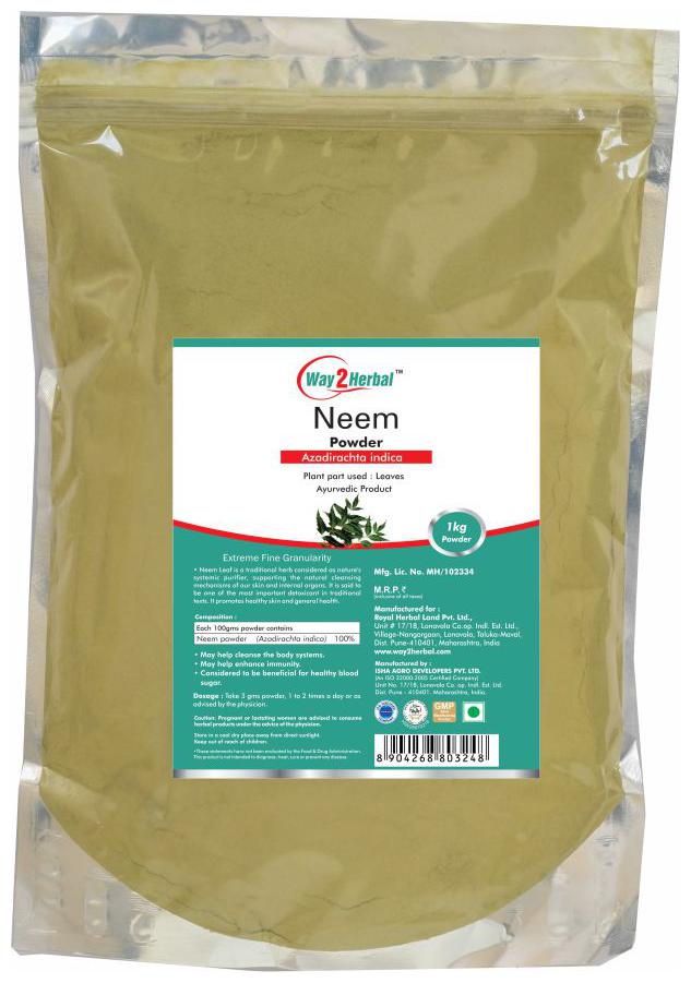 

Way2Herbal Neem patra powder - 1 kg powder