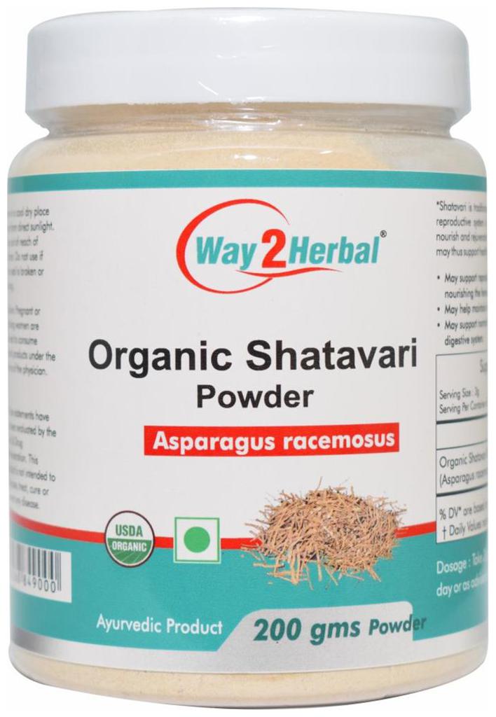 

Way2herbal Organic Shatavari Powder - 200g Tonic for women