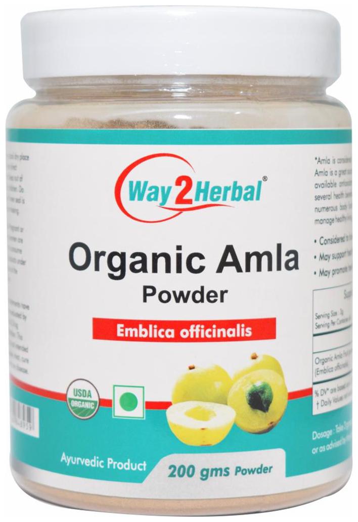 

Way2herbal Organic Amla Powder - 200g Antioxidant Digestion