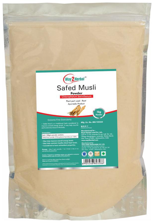 

Way2Herbal Safed Musli powder - 1 kg powder
