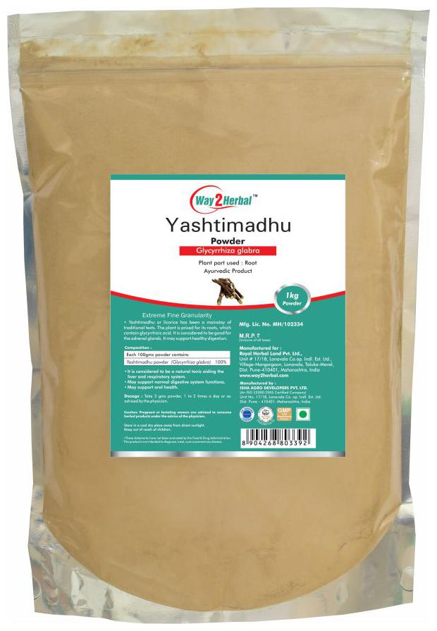 

Way2Herbal Yashtimadhu Powder - 1 kg powder