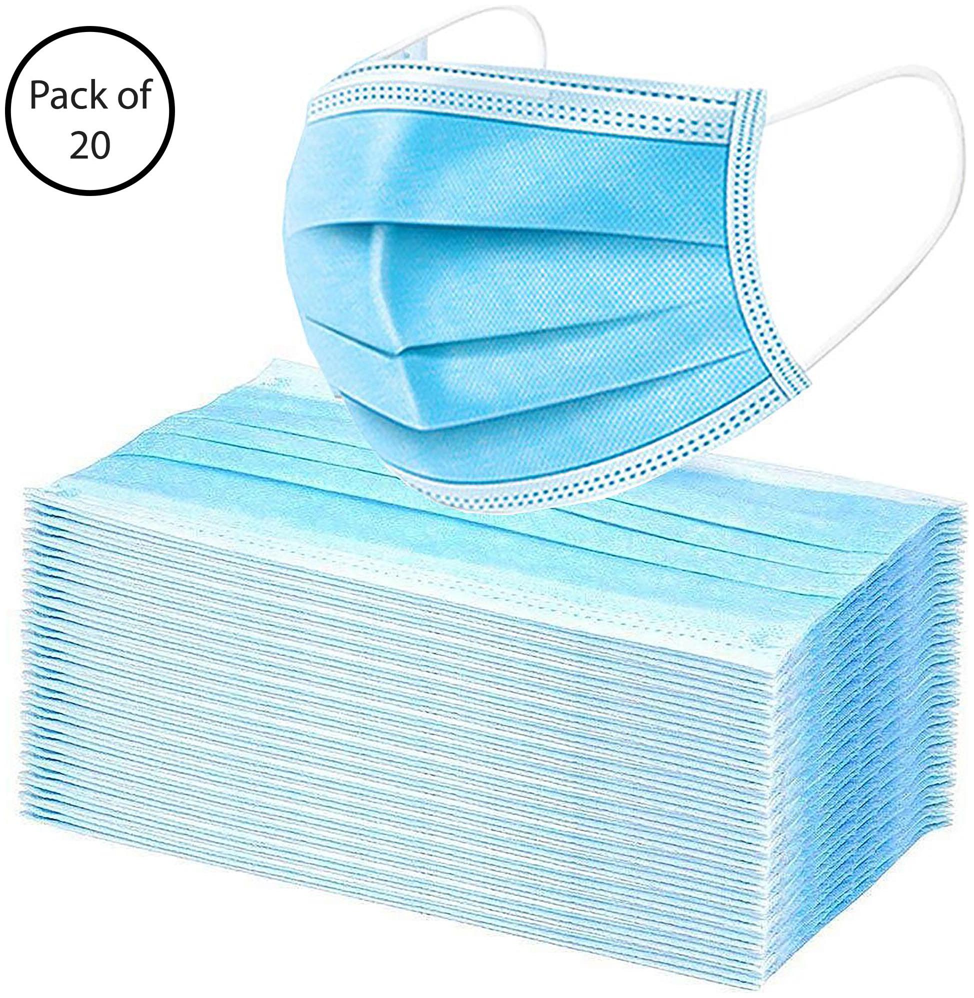 

Wearville Surgical 3 Ply Mask With Melt Blown Fabric Layer With Earloop (Blue) (Pack of 20)