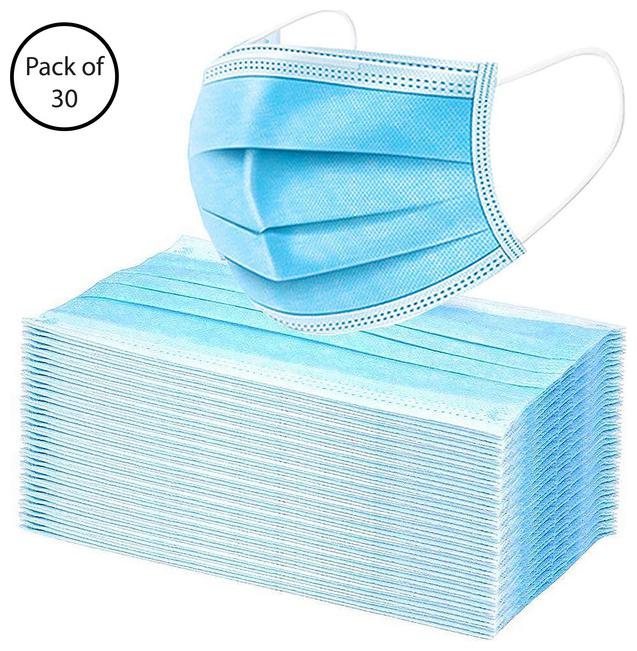 

Wearville Surgical 3 Ply Mask With Melt Blown Fabric Layer With Earloop (Blue) (Pack of 30)