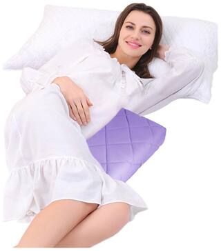 Buy Wedge Pregnancy Pillow Violet With Quilted Cover Online At Low