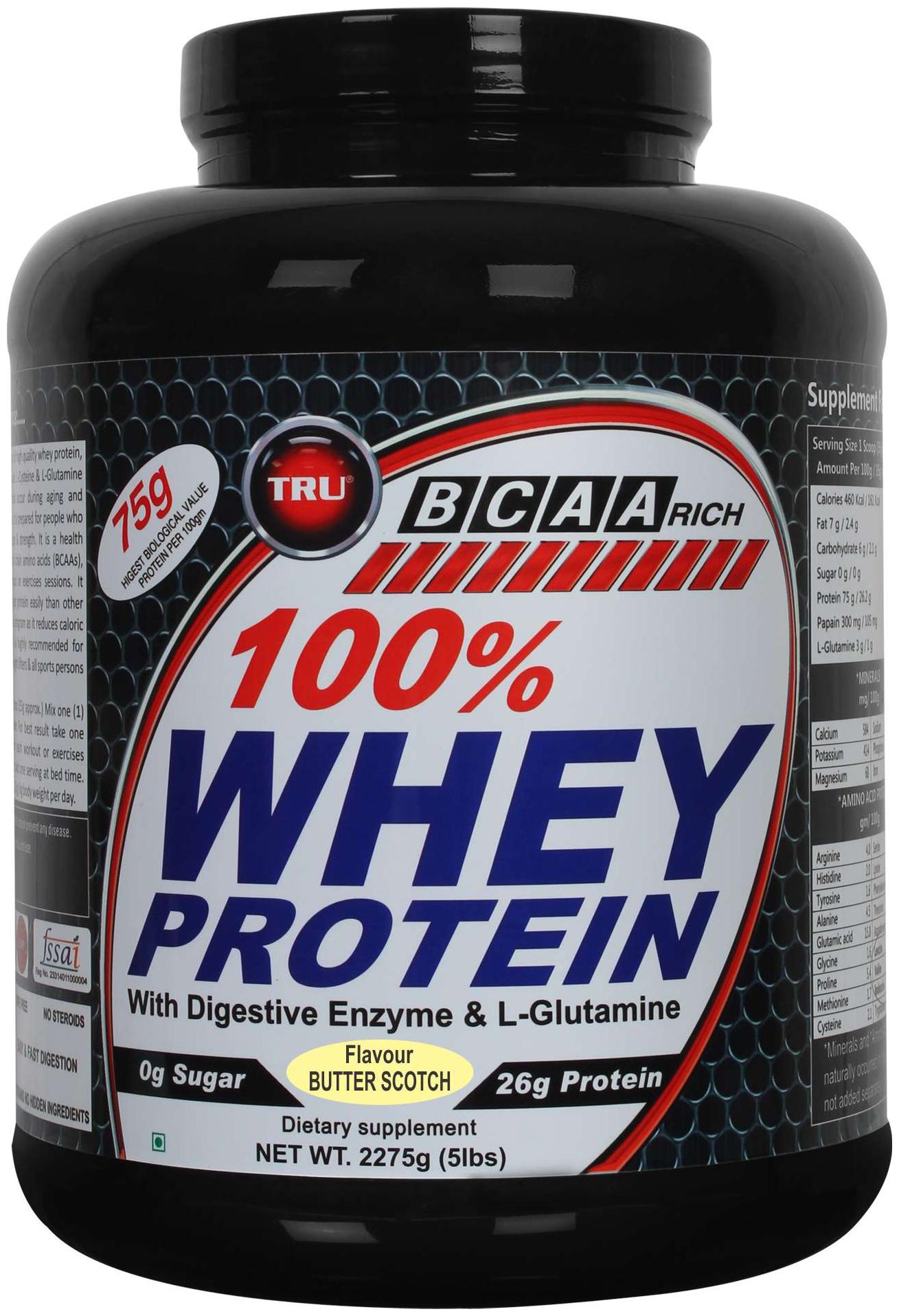 

Tru 100 Whey Protein Butter Scotch 5lbs (2 275 kg)